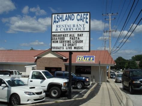 Ashland cafe - Ashland Cafe is a restaurant in Cockeysville, MD that offers breakfast, lunch, dinner, and delivery. You can order online from a variety of menu items, such as sandwiches, salads, …